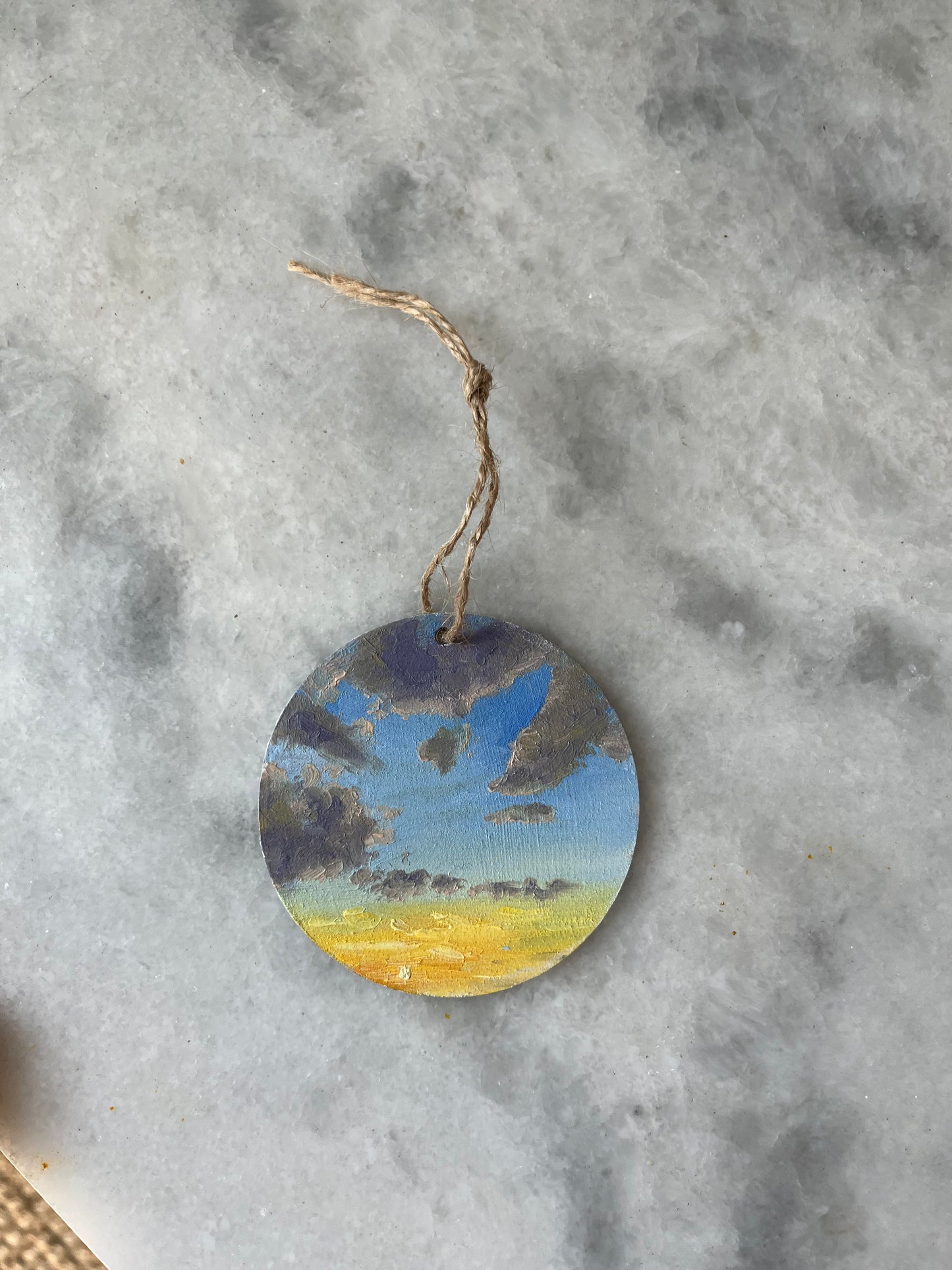 Sunset - Hand painted Ornament