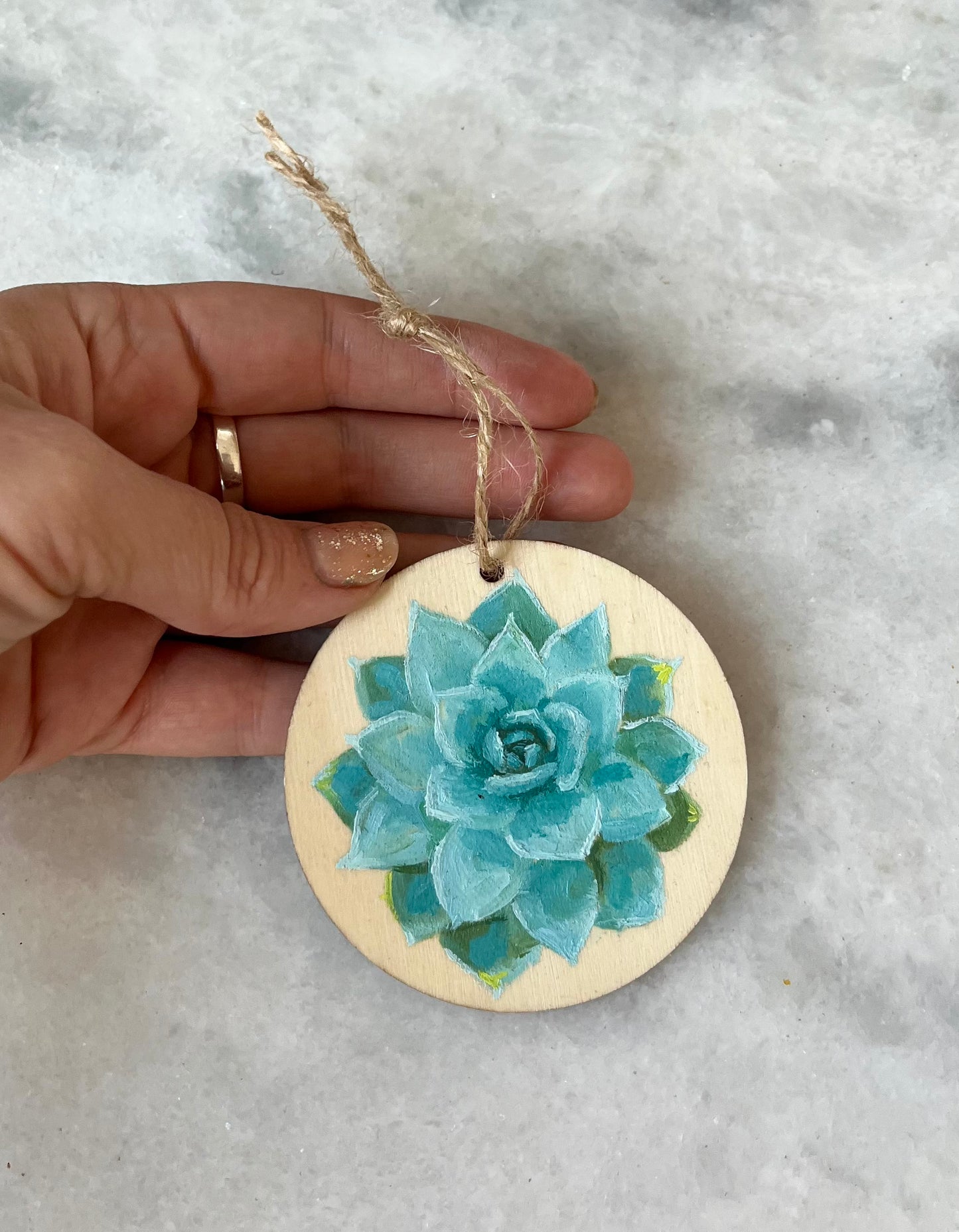 Succulent - Hand Painted ornament