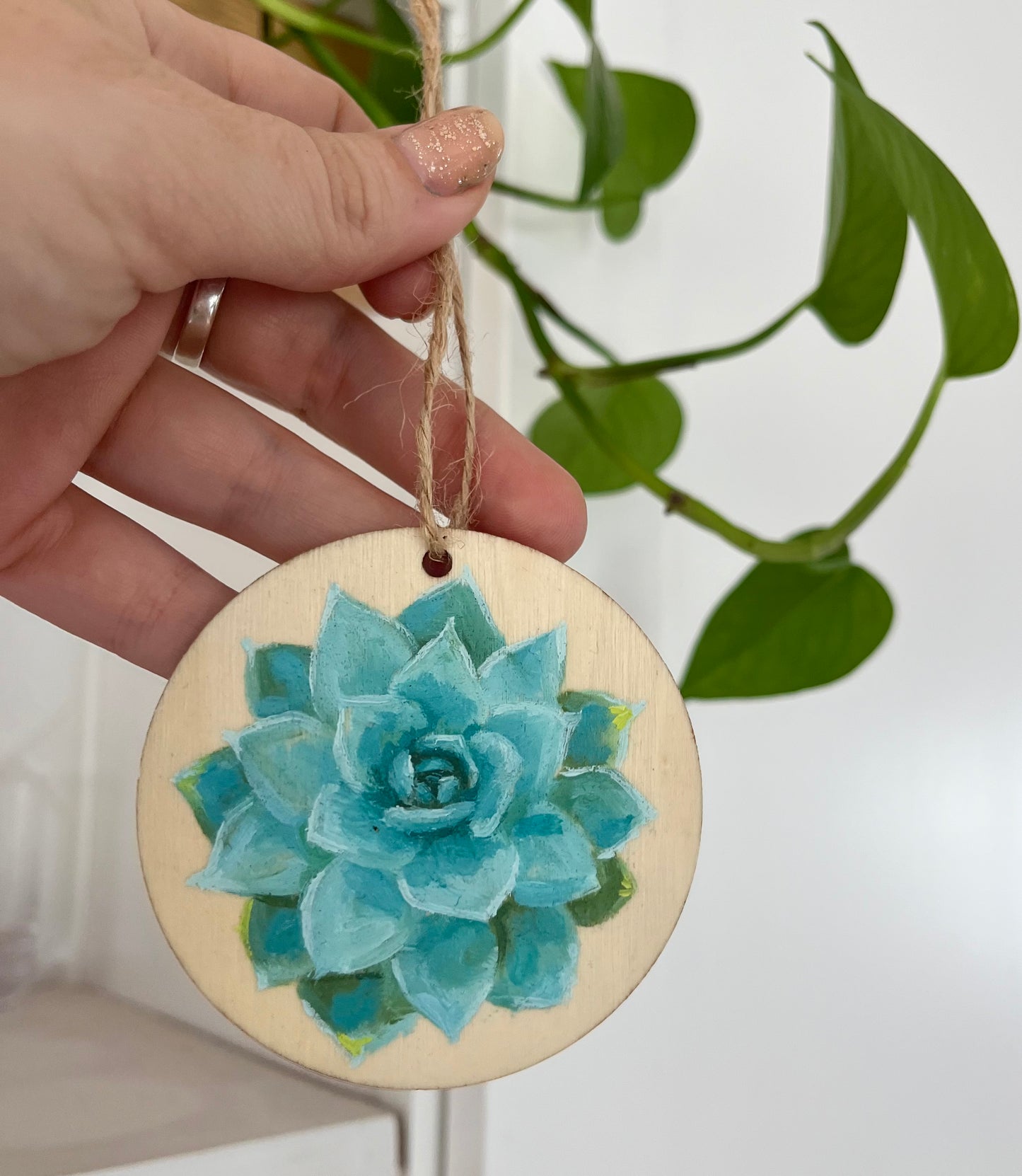 Succulent - Hand Painted ornament