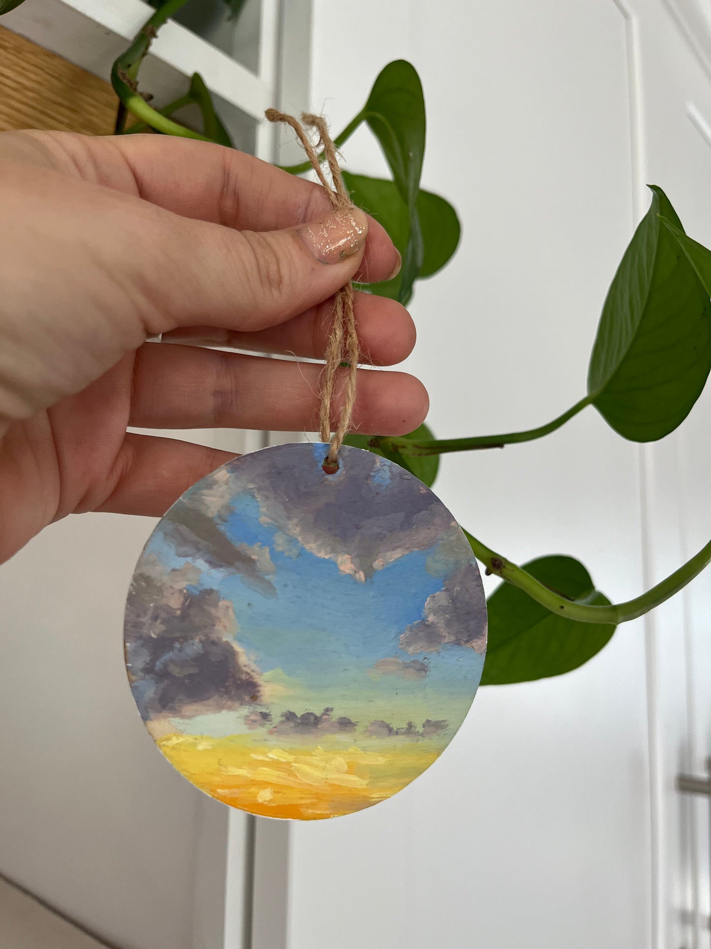 Sunset - Hand painted Ornament