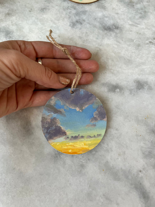 Sunset - Hand painted Ornament