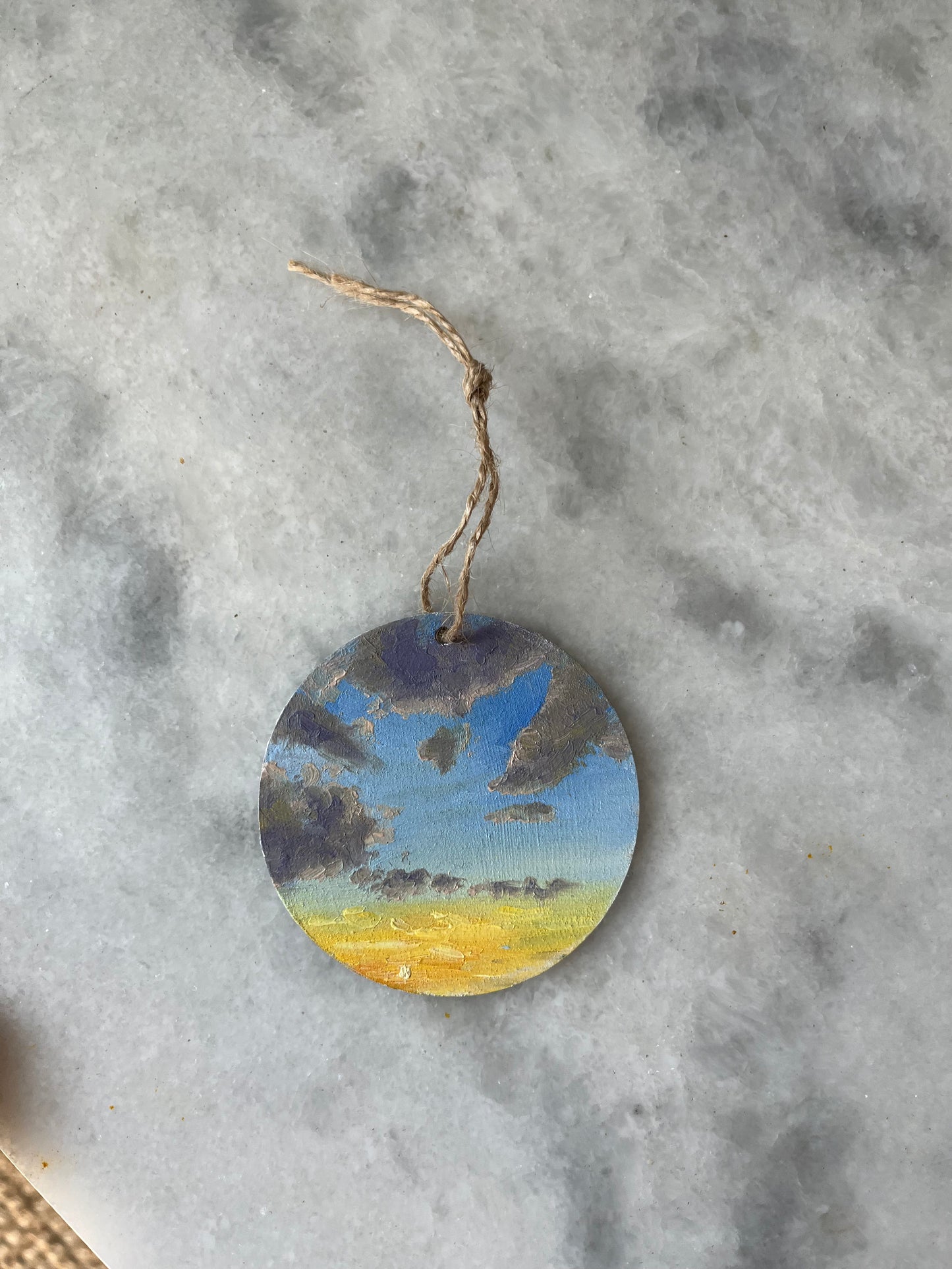 Sunset - Hand painted Ornament