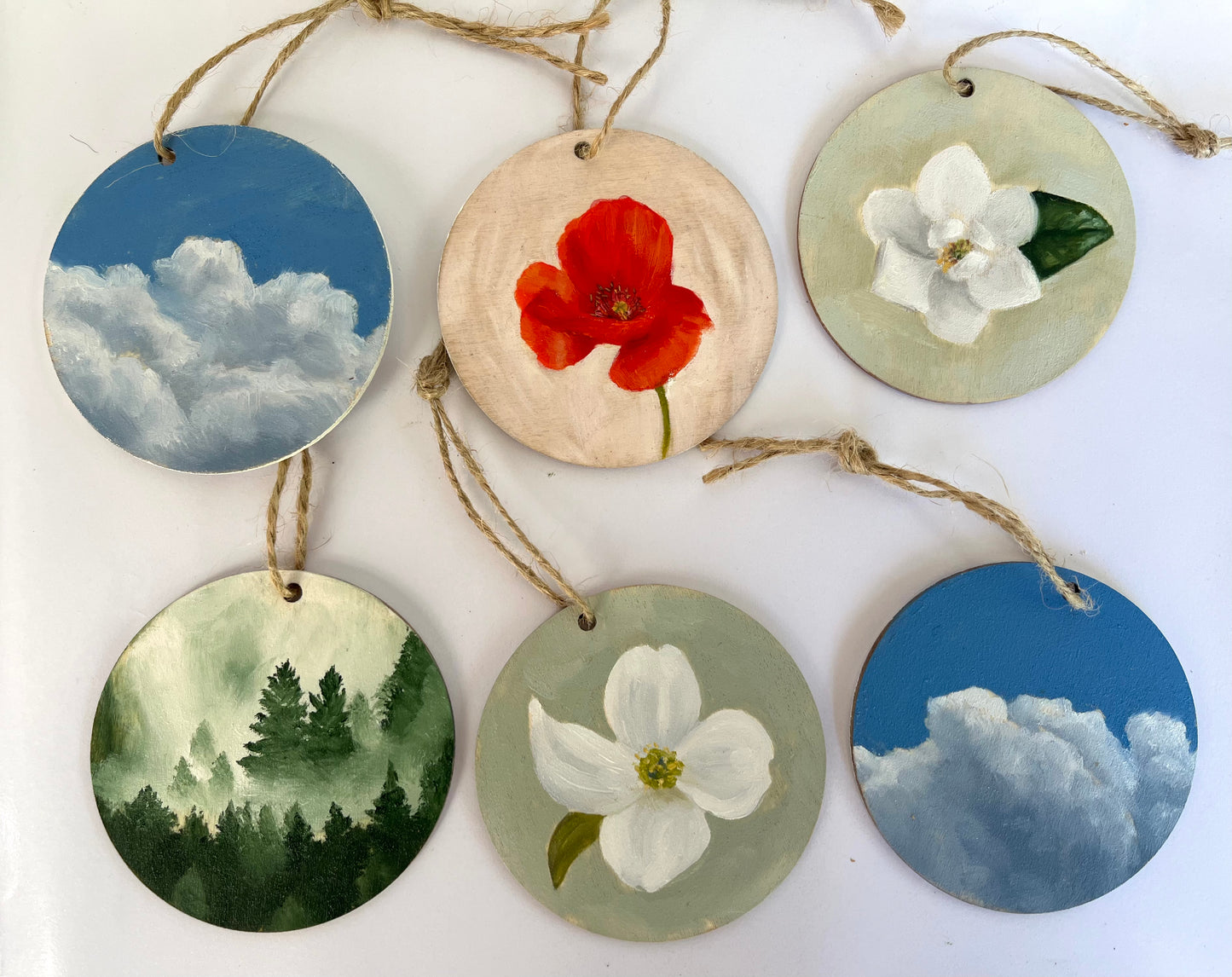 Cloud - Hand painted Christmas Ornaments