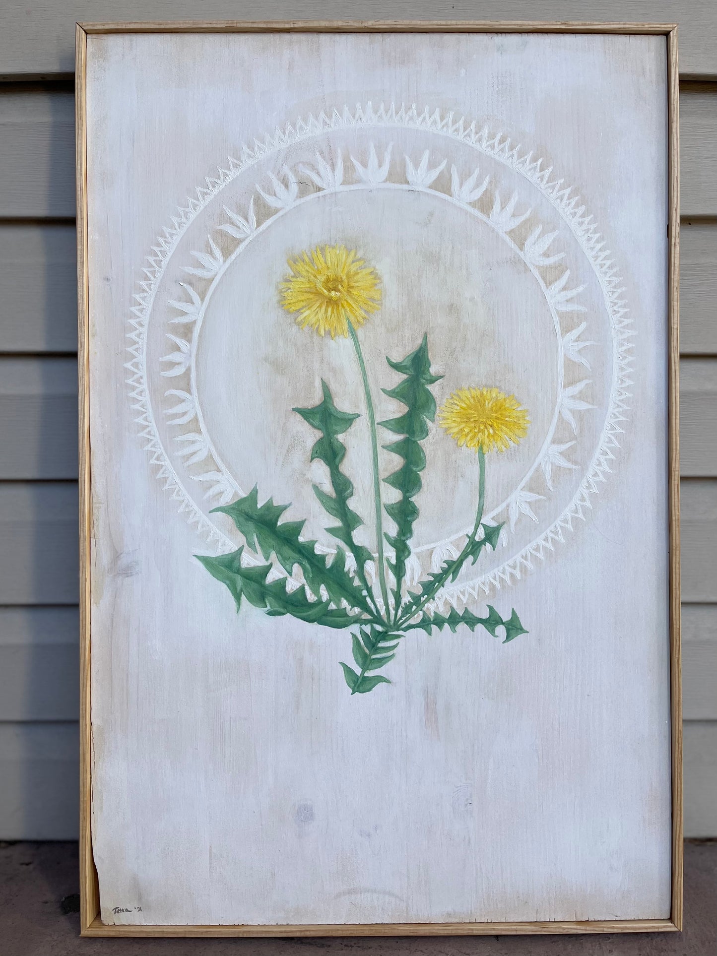 Portrait of a Dandelion - framed