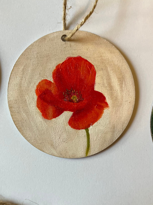 Poppy - Hand Painted Christmas Ornaments